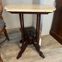 Accent Table With Marble Top