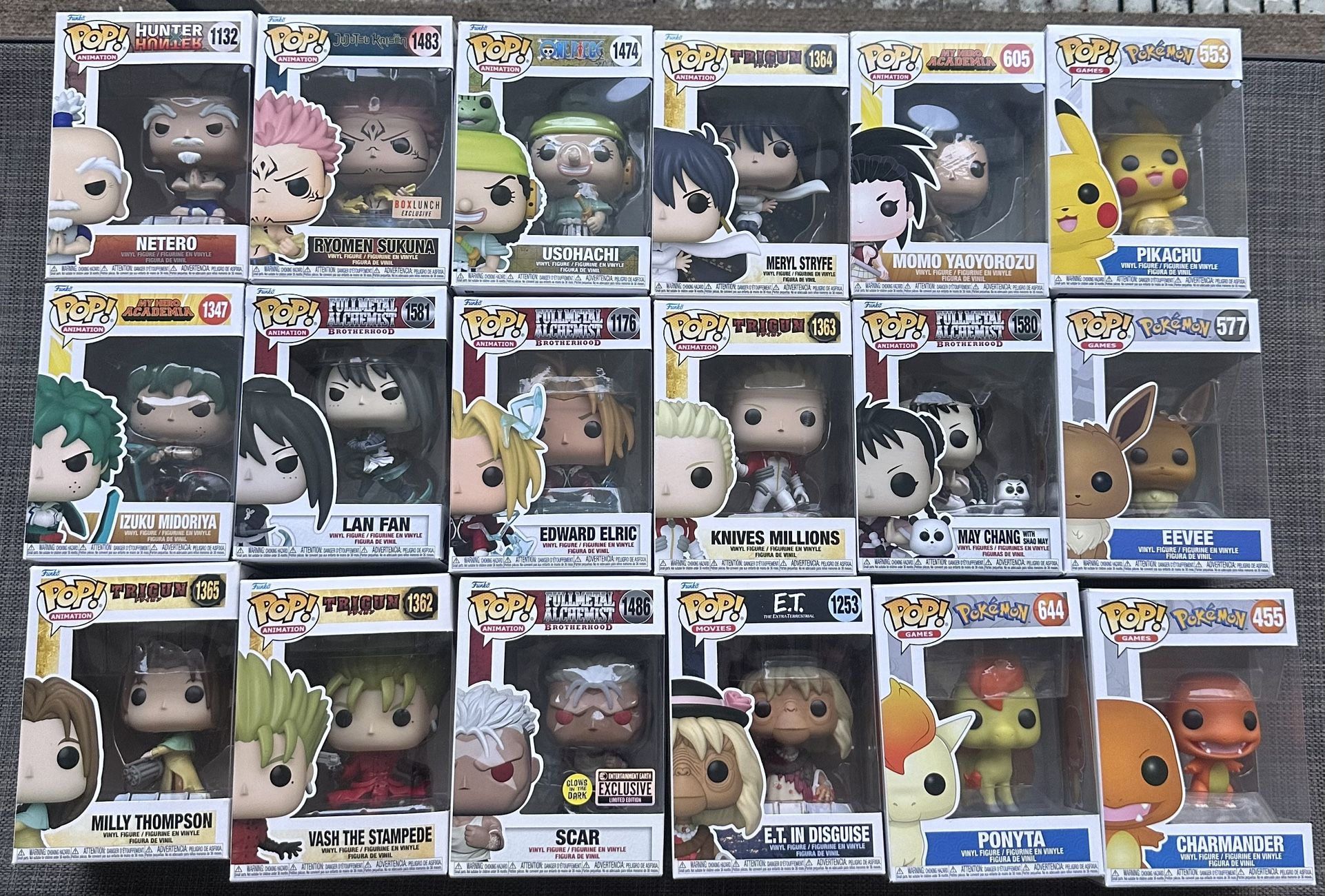 Lot Of 18 Funko Pops, Mint Boxes, Never Opened