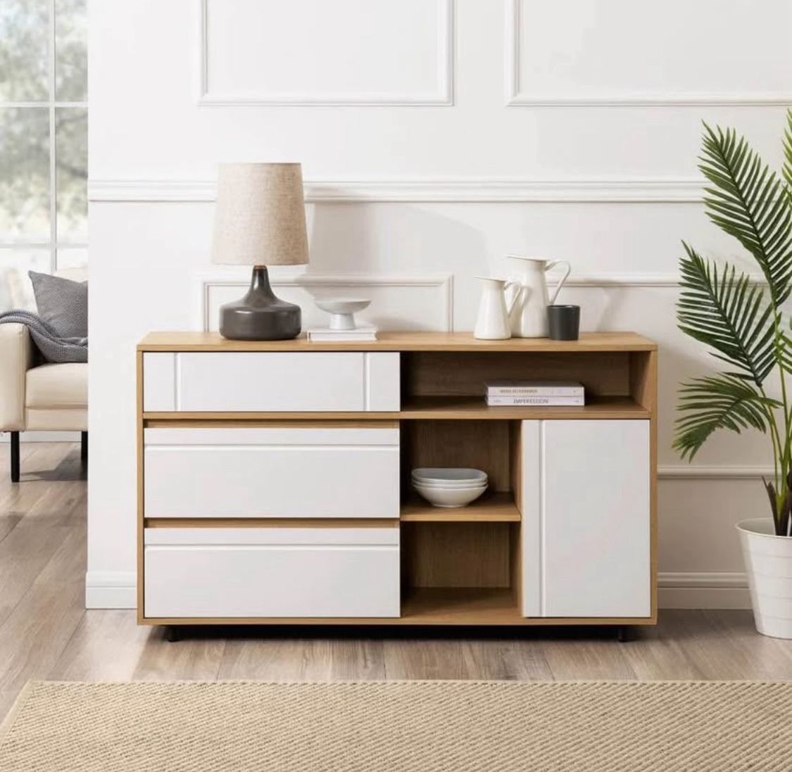 New Storage Sideboard Buffet Console Server TV Stand