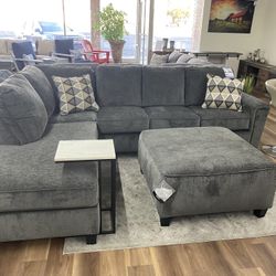 New Gray Sectional Sofa Couch *Ottoman Sold Separately* 
