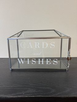 Glass Wedding Card and Wishes Box