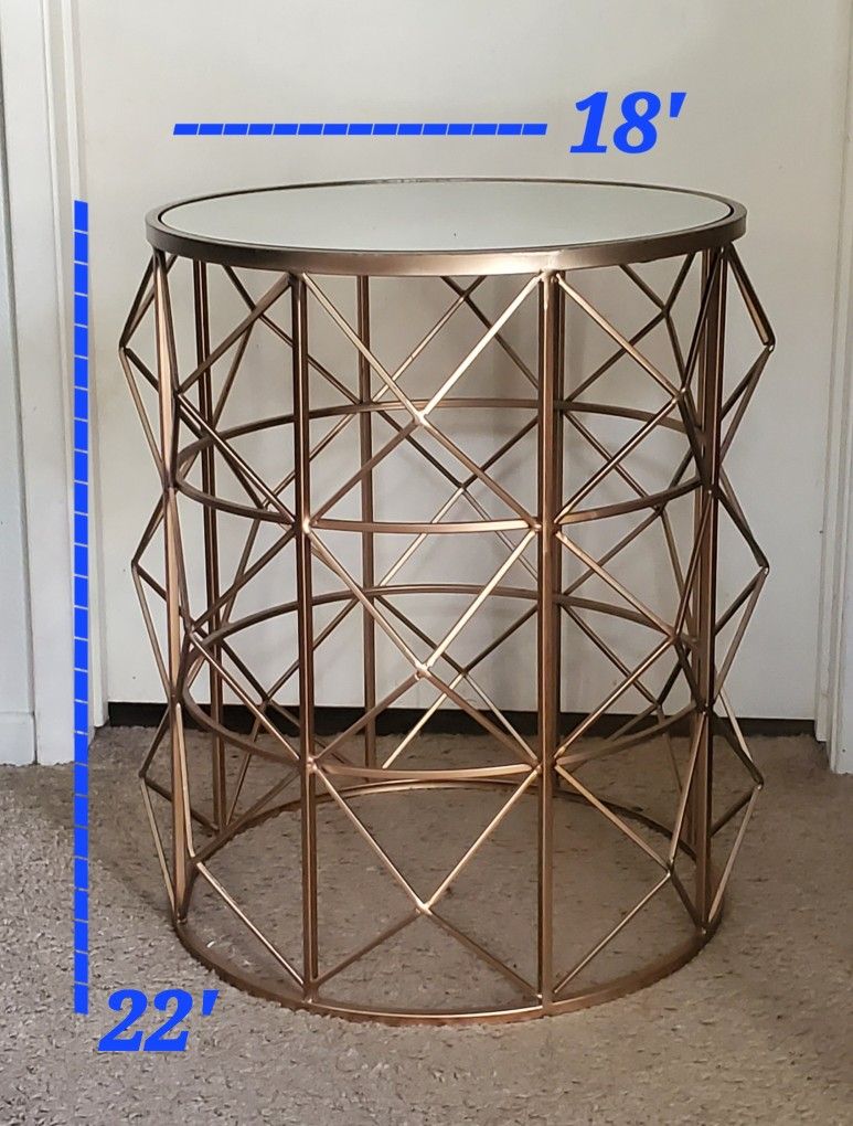 2 Mirror Side Tables