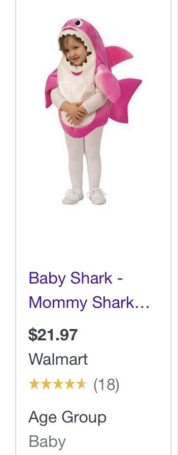 Baby Shark Girls Costume