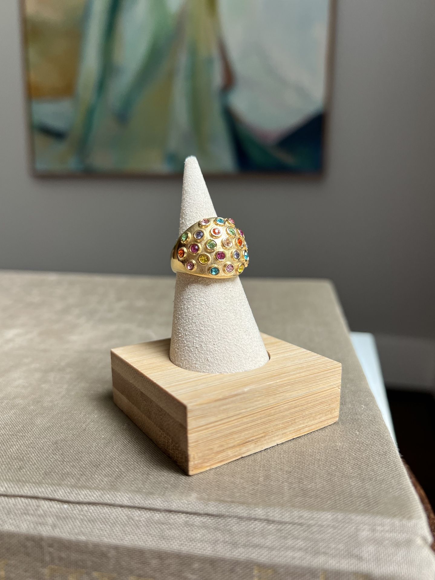 Color Bubble Statement Ring