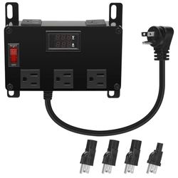 Media Cabinet Power Strip, 5 Outlets, Half Width, Compatible with On-Q Media Cabinets, 3 IEC C13 Adapters, 1 IEC C7 Adapter, AC1031