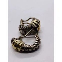 DAVID YURMAN Large Two-Tone Shrimp Earrings