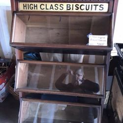 Antique High Class Biscuit Display Case/Cabinet