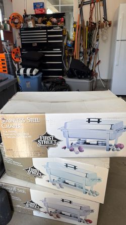 First Street Stainless Steel Chafer Set (3)