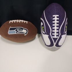 Seattle Seahawks ( Champs 🏆 ) Plush Football 🏈's.   ( Red / Black Bin )