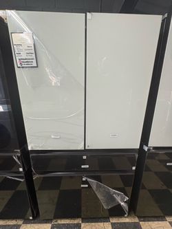 SamsungBespoke RefrigeratorWith Beverage Center In Charcoal And White Glass