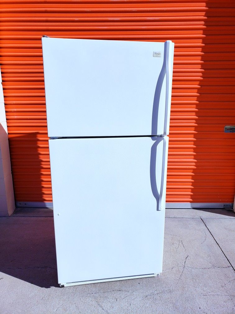 Free Delivery Super Clean Works Perfectly Whirlpool 18 CuFt Top Freezer Refrigerator