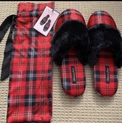 Victoria Secret Plaid Slippers