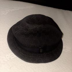 GUCCI Gg Canvas Hat Brown Excellent Condition Authentic 