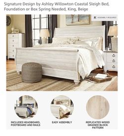 Williston Ashley king bed frame