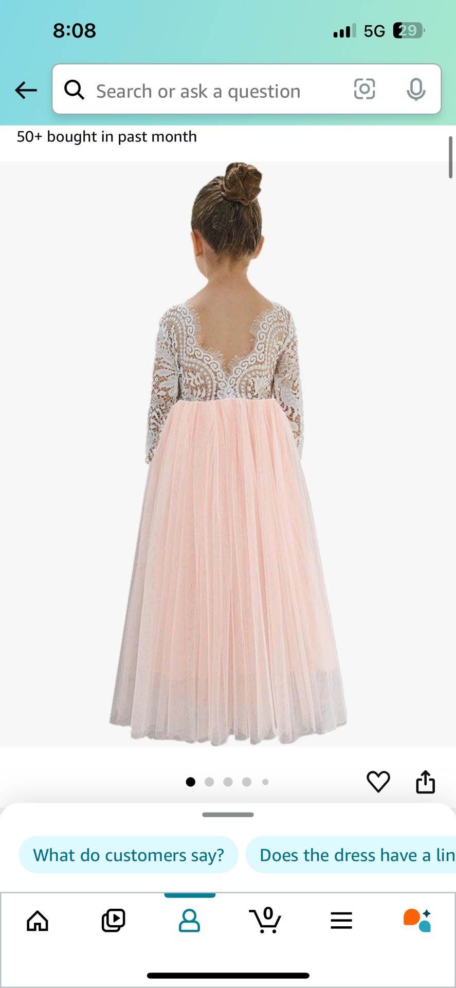 Lace Back A-Line Straight Tutu Tulle Party Flower Girl Dress