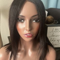Human hair, lace front wig