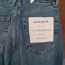 Good American Women's Good Skate High-Rise, Loose Leg Jeans