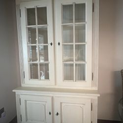 Charming French Cottage China Hutch