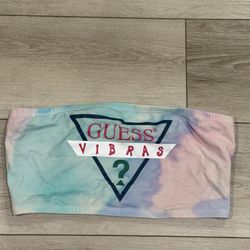 GUESS Vibras Tie Dye Bandeau Top 