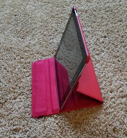 RED LEATHER IPAD PROTECTIVE CASE