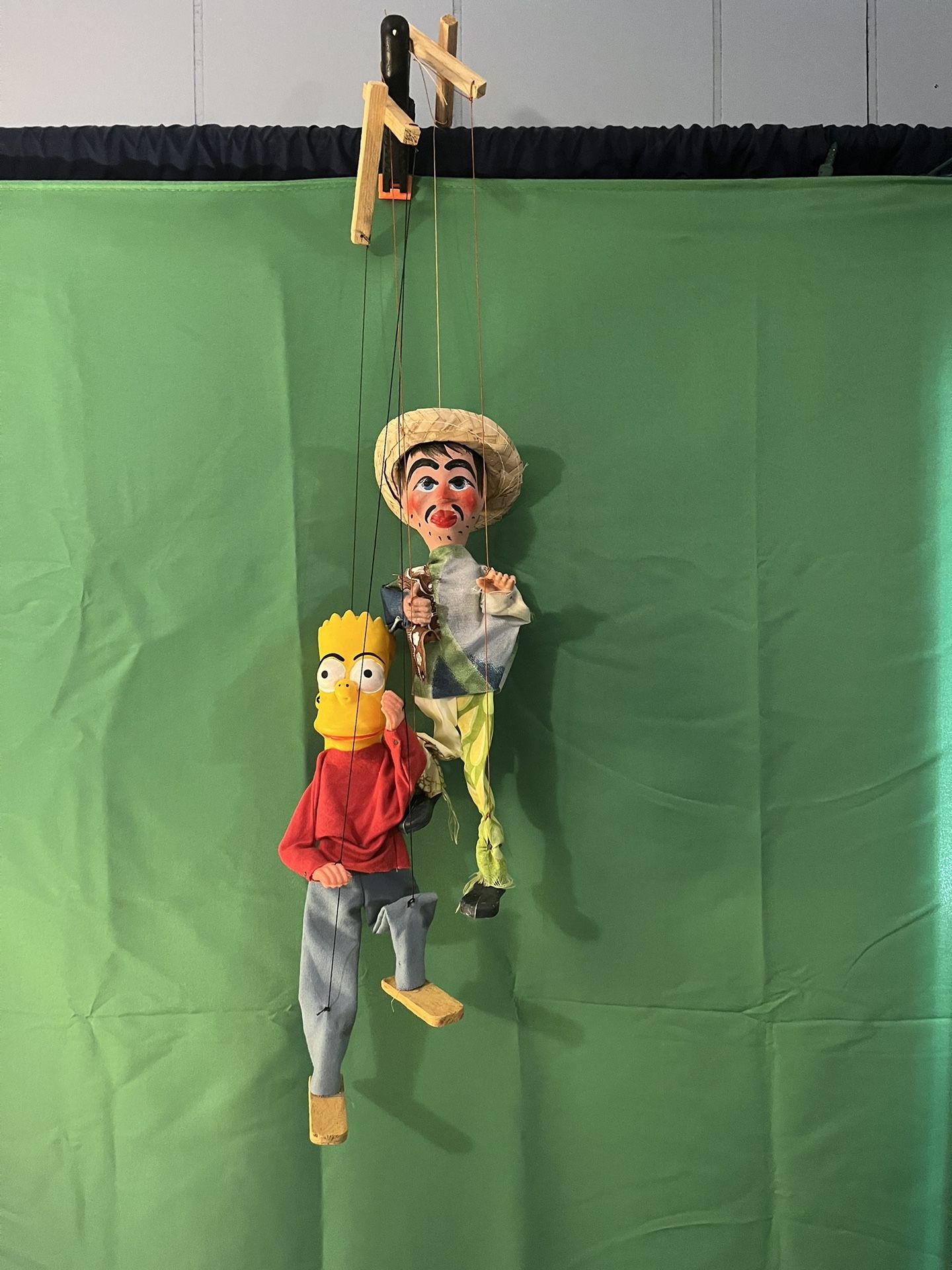 Bart Simpson And Mexican Marionette Puppets