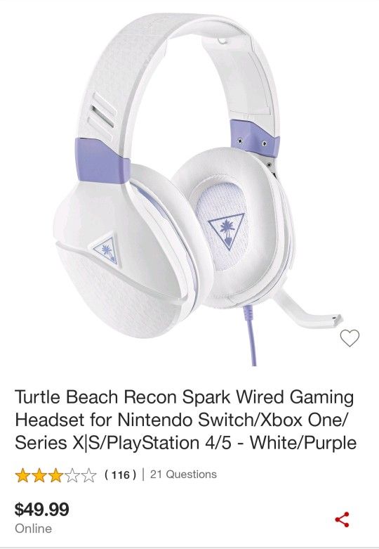 Turtle Beach Recon Spark Ps5 And Xbox White/purple