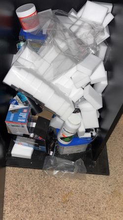 Black fish stand with storage