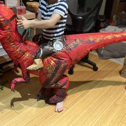 Ride A Raptor - Puff Me Up - Inflatable Costume 