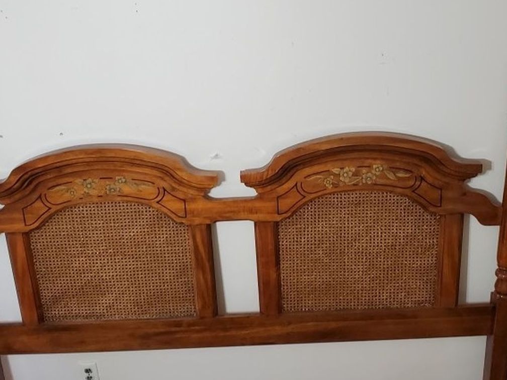 KING SIZE, CHERRYWOOD, BED HEADBOARD AND MIRRORS