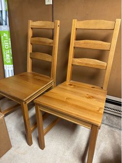 Wooden dining chairs