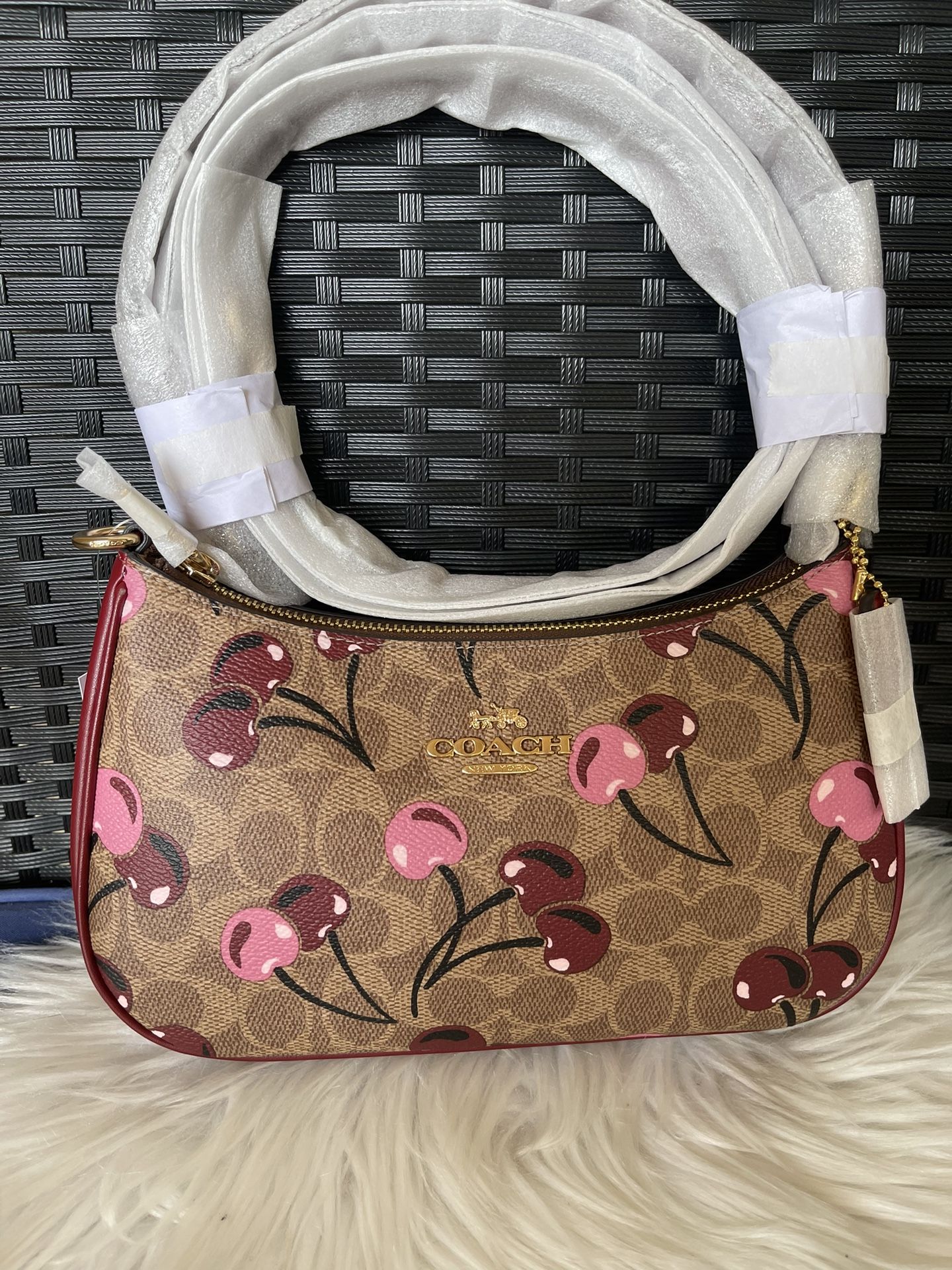 Coach Teri Shoulder Bag With Cherry Print
