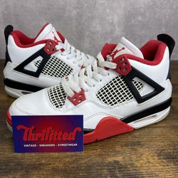 Jordan 4 Retro OG 2020 Low Fire Red Size 6 GS / 7.5W 408452-160 Youth Shoes Rare