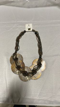 Statement Disc Bead Strand Necklace