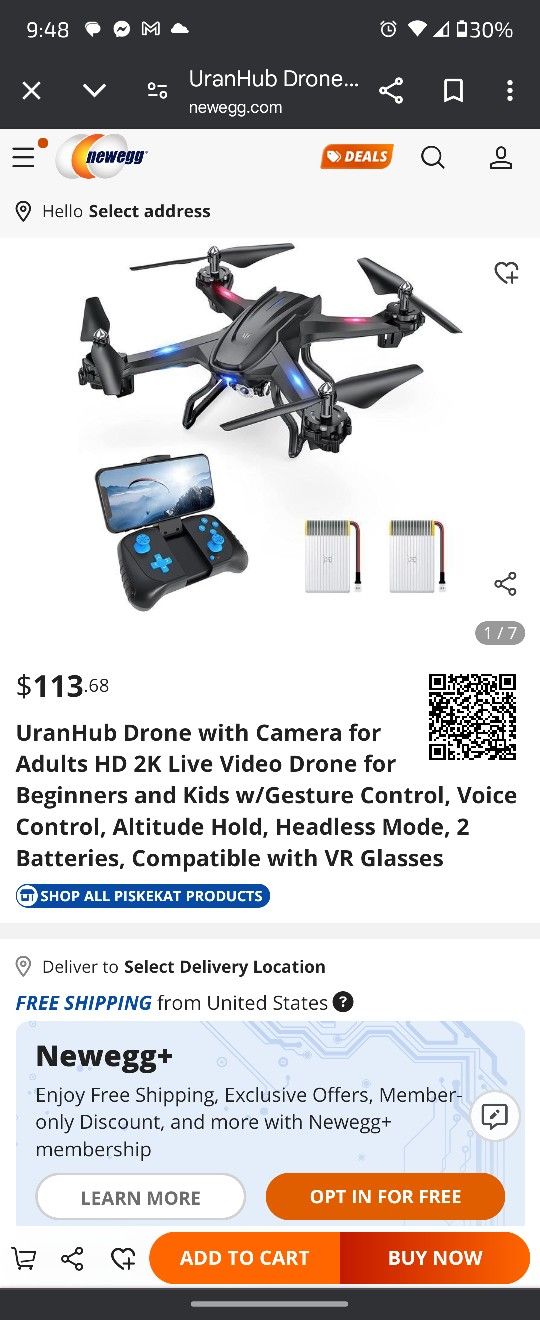 UranHub Drone *BRAND NEW* W/ Case & Helipad