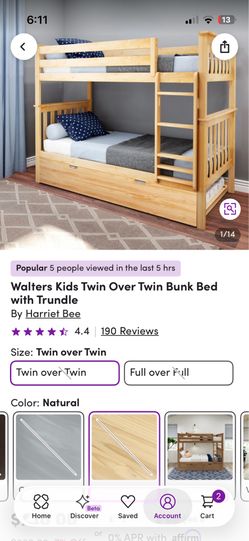 Bunk bed with trundle.