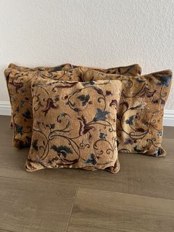 5 Brand New Decorative Floral Printed Victorian Pillows