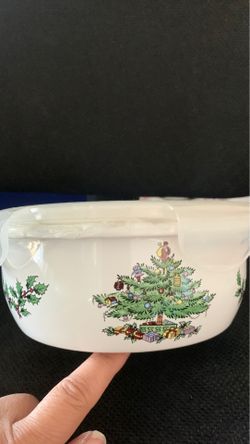 Spode Christmas tree 6.5” with lid storage container