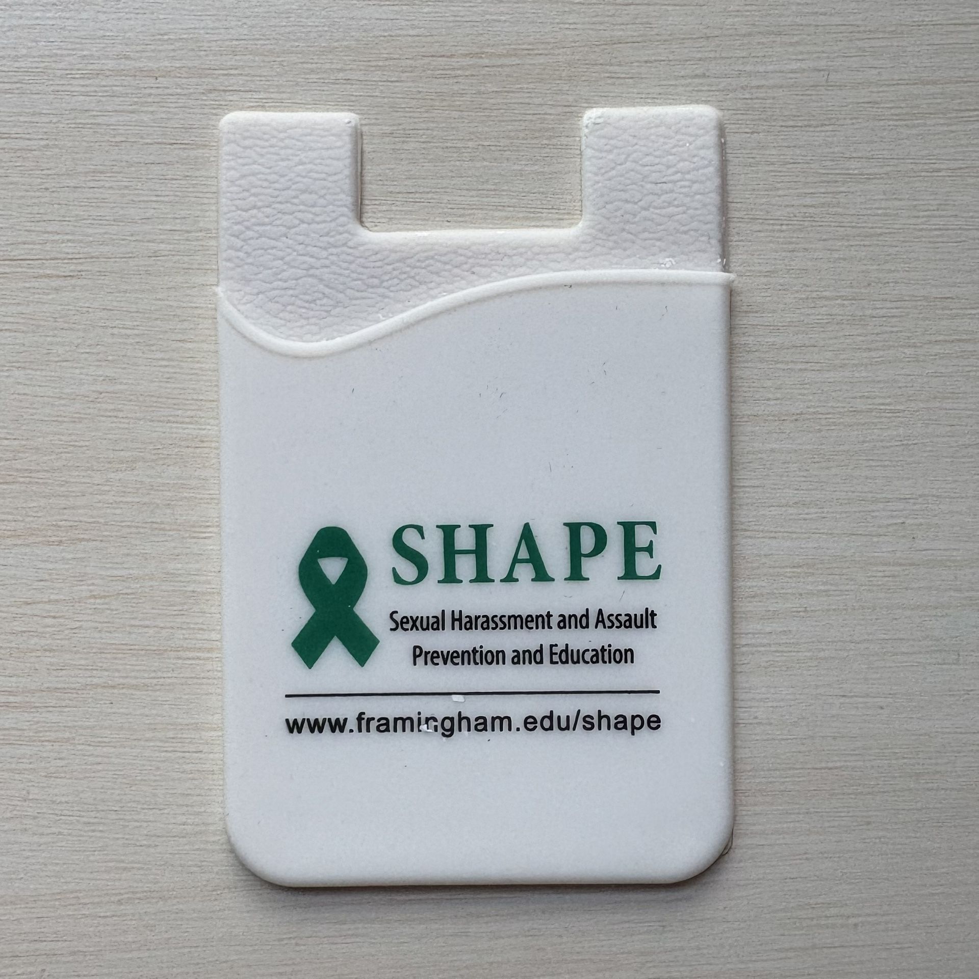 Framingham SHAPE Sexual Harassment and Assault Prevention and Education Card Holder Pocket for Cell Phones 