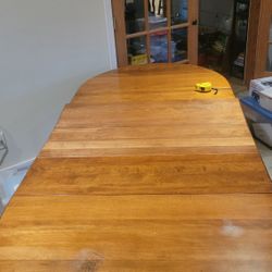 Antique 1940s Maple Drop Leaf Dining Room Table