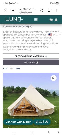 5m Luna bell tent "brand new"
