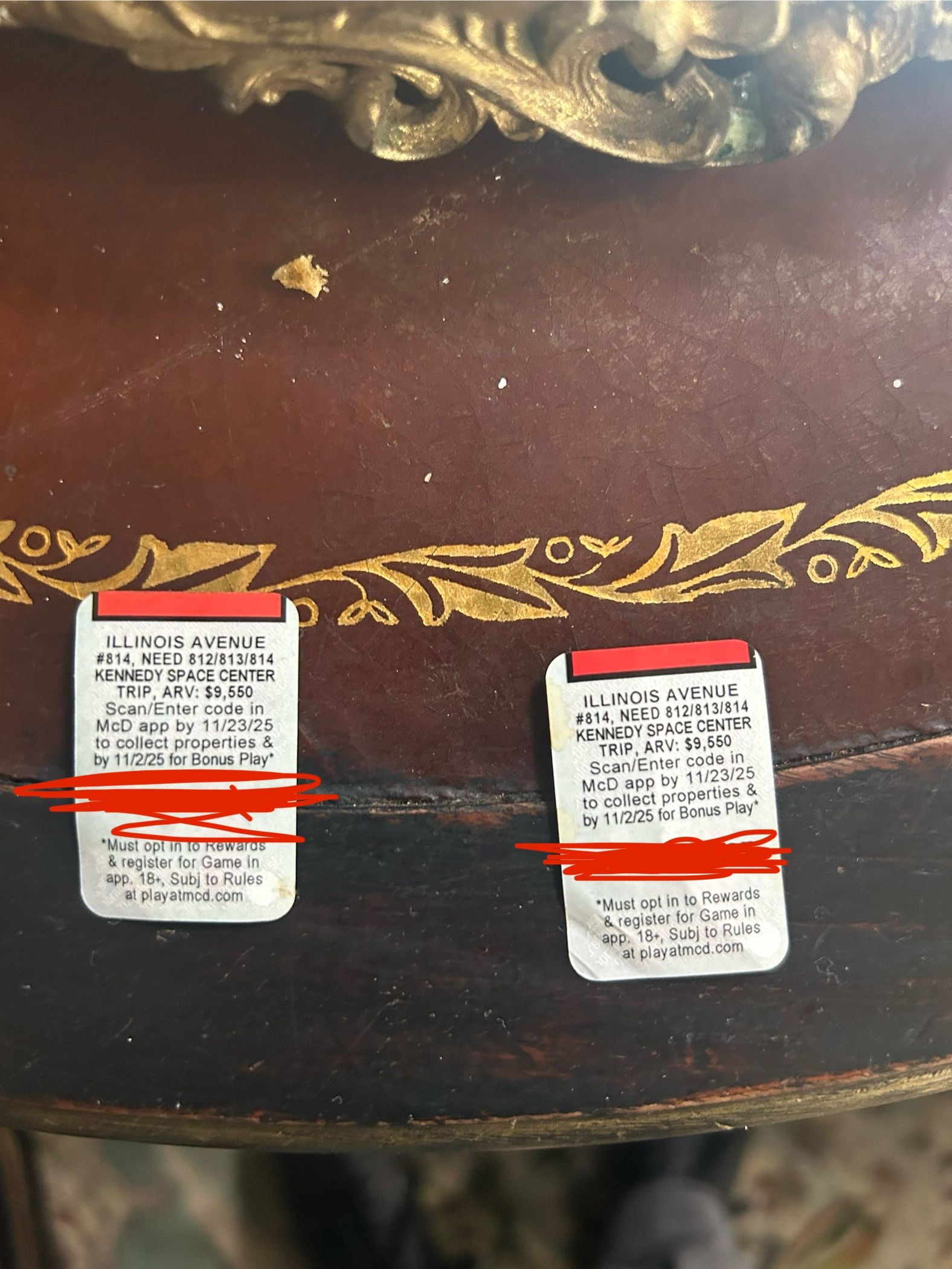 McDonald’s Monopoly - Illinois Ave - Will Trade