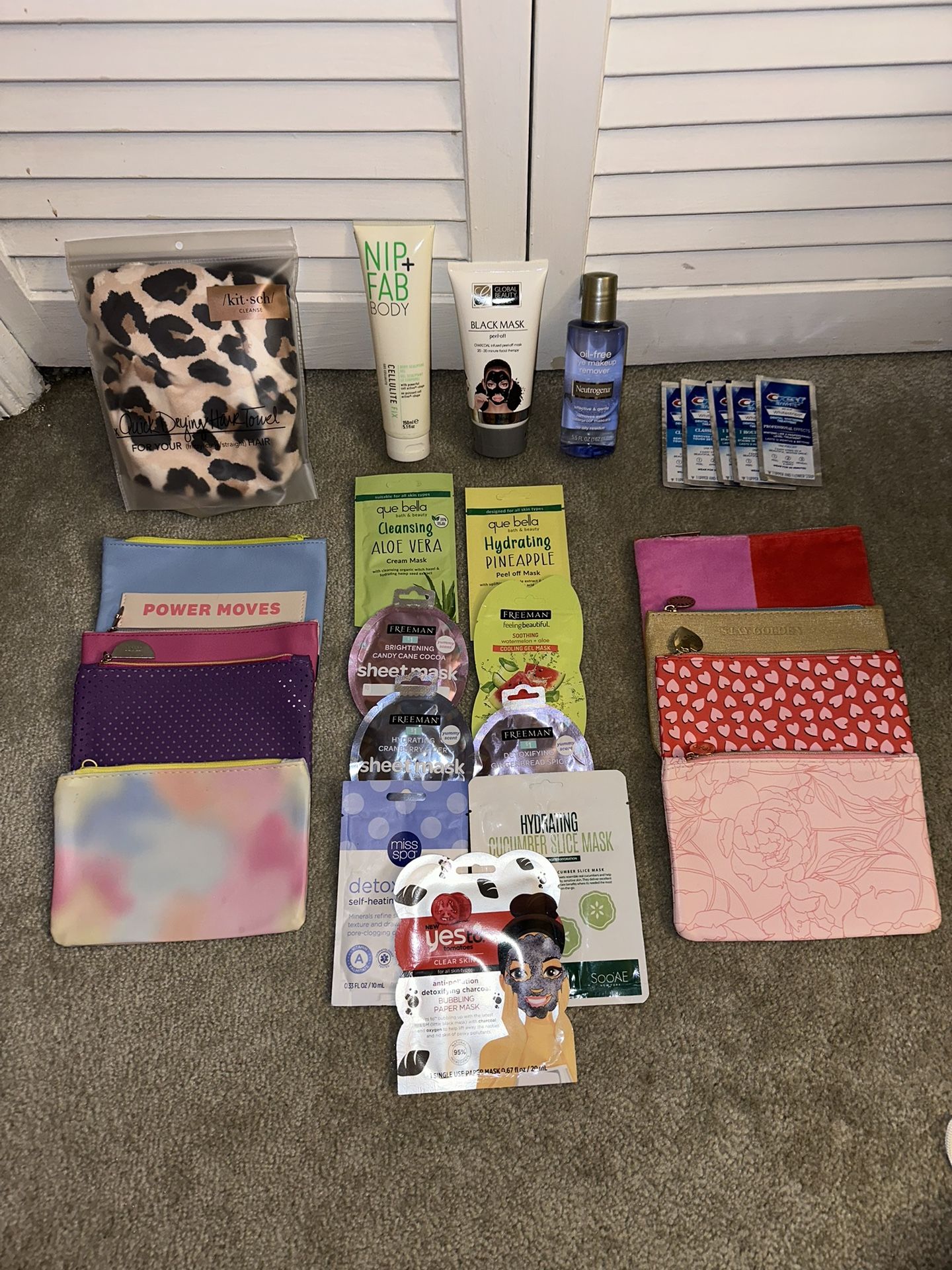 Ipsy Bags, Face Masks, Hair Towel & Misc. Beauty Products 