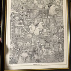 The Eagle Flies Free By Gary R. Fussner Lithograph Desert Storm 1991