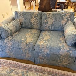 Pair Of Vtg Ethan Allen Loveseats 