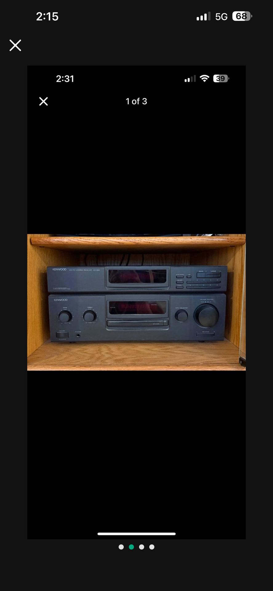 Kenwood receiver 200 watts no funny noises really good quality sound