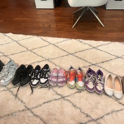 Lot Of Girls Shoes- Size 3-4.5