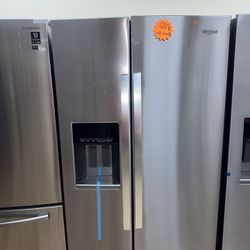 Whirlpool Side By Side Stainless Steel Refrigerator 