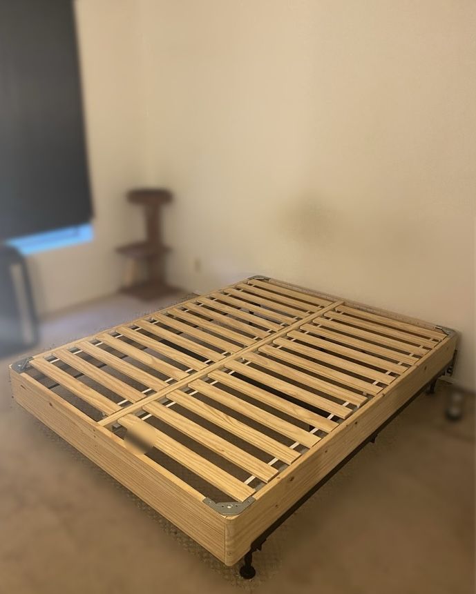 FREE!!! IKEA LYNGOR Queen Bed Frame Foundation with Metal Base Included (MUST TAKE FRAME AND BASE)