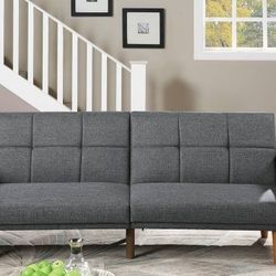 Brand New Grey Futon Sofa Sleeper 