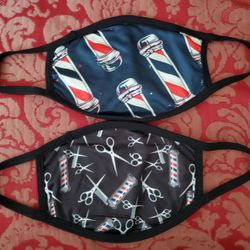 Barber Sublimational Face Mask Double Layer 2 For $10